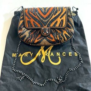 Mary Frances NWOT animal print beaded bag